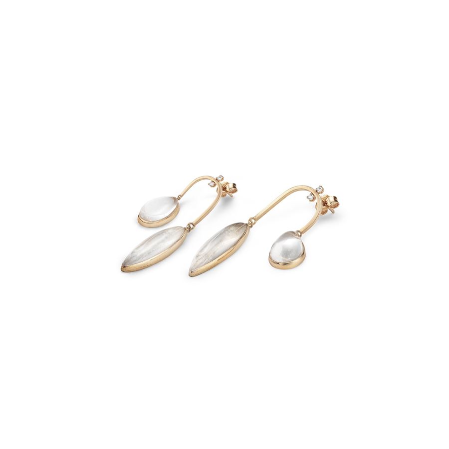 Orecchino amo curvo oro rosa AURUM | OR AMO CRV SAU9R MOP BIA CT.0,08